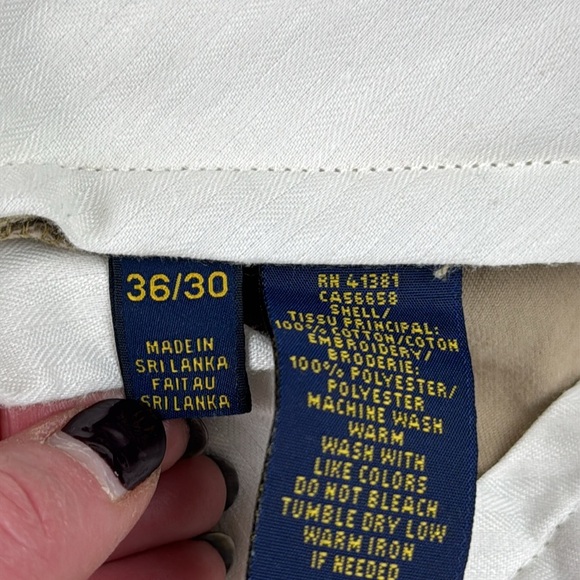 Polo Ralph Lauren Men's Vintage Embroidered Beige Khaki Chinos Size 36 x 30 - Picture 6 of 11